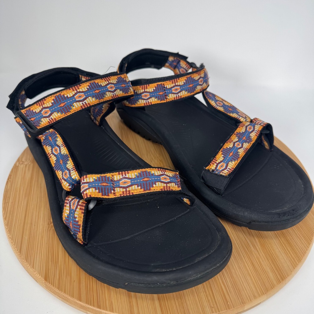 Teva Hurricane XLT2 Sandals Mens 11 Black Geometric Pattern Trail 1019234 Hiking